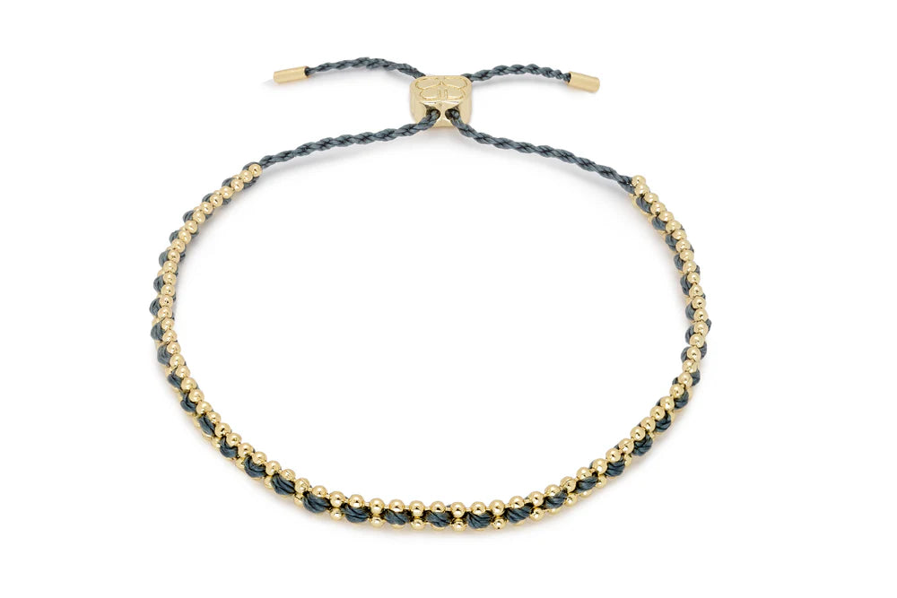 Braid Dark Grey/Gold Bracelet