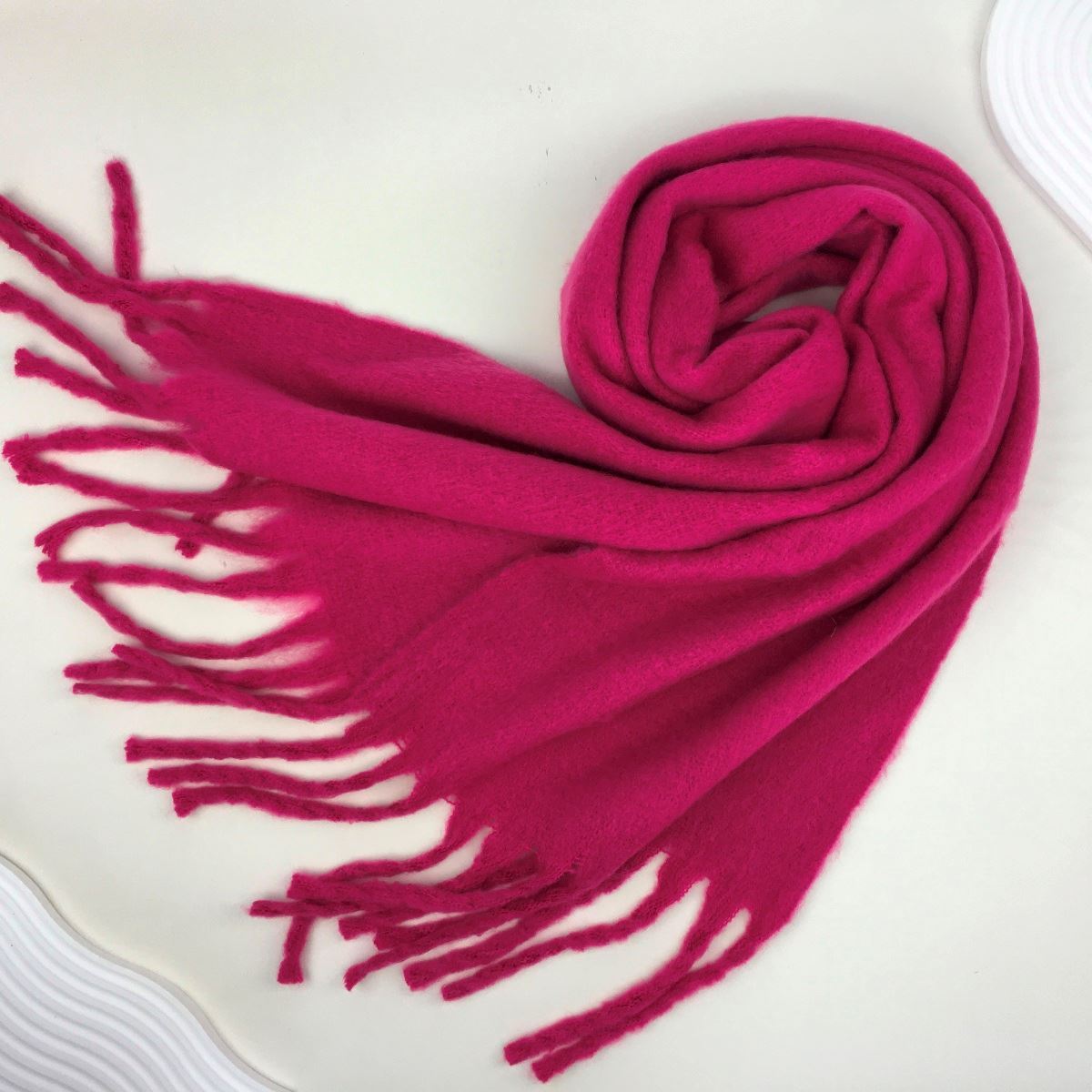 Bright Pink Blanket Scarf