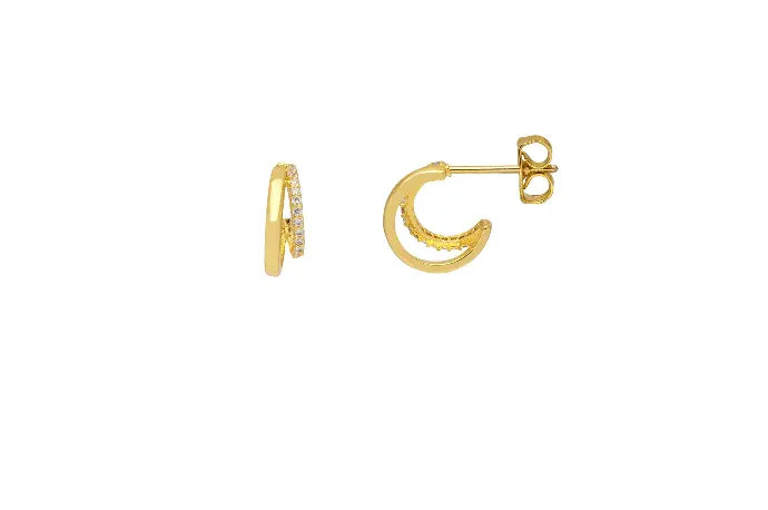 Gold Pave Earrings