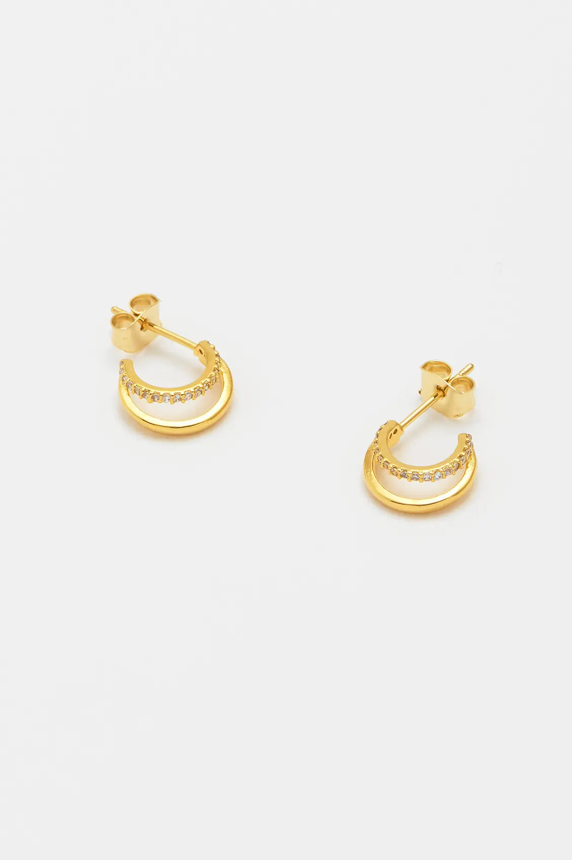 Gold Pave Earrings