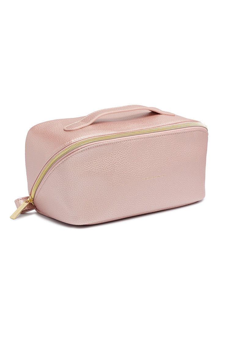 Metallic Blush Cosmetic Bag