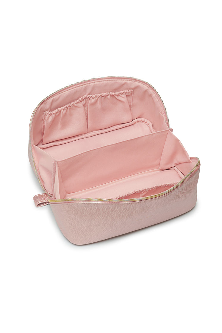Metallic Blush Cosmetic Bag