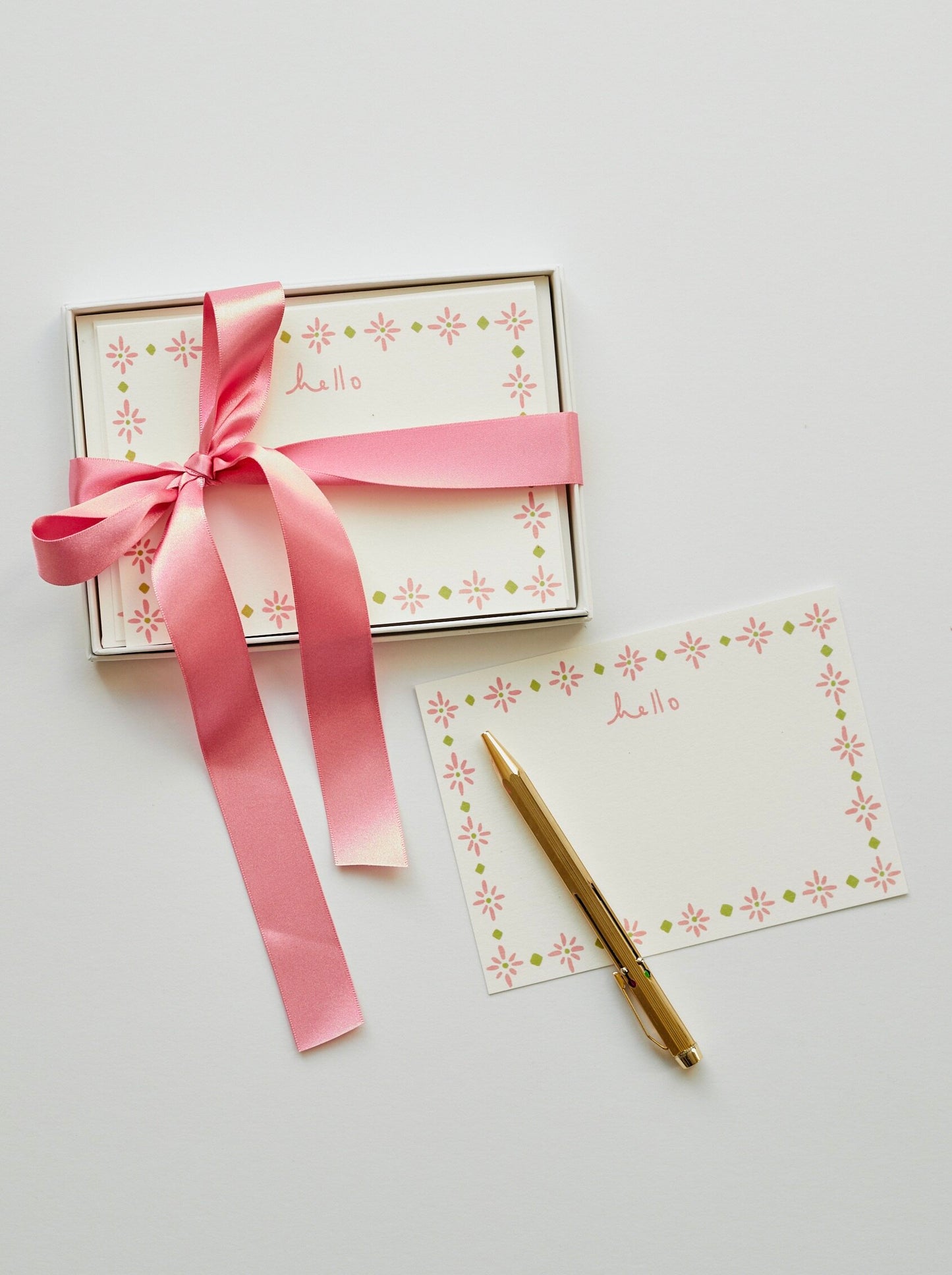Hello Flower and Diamond Notelet