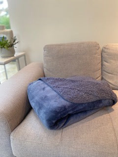 Blue cosy throw