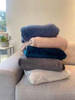 Blue cosy throw