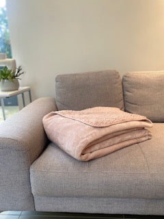 Pink cosy throw