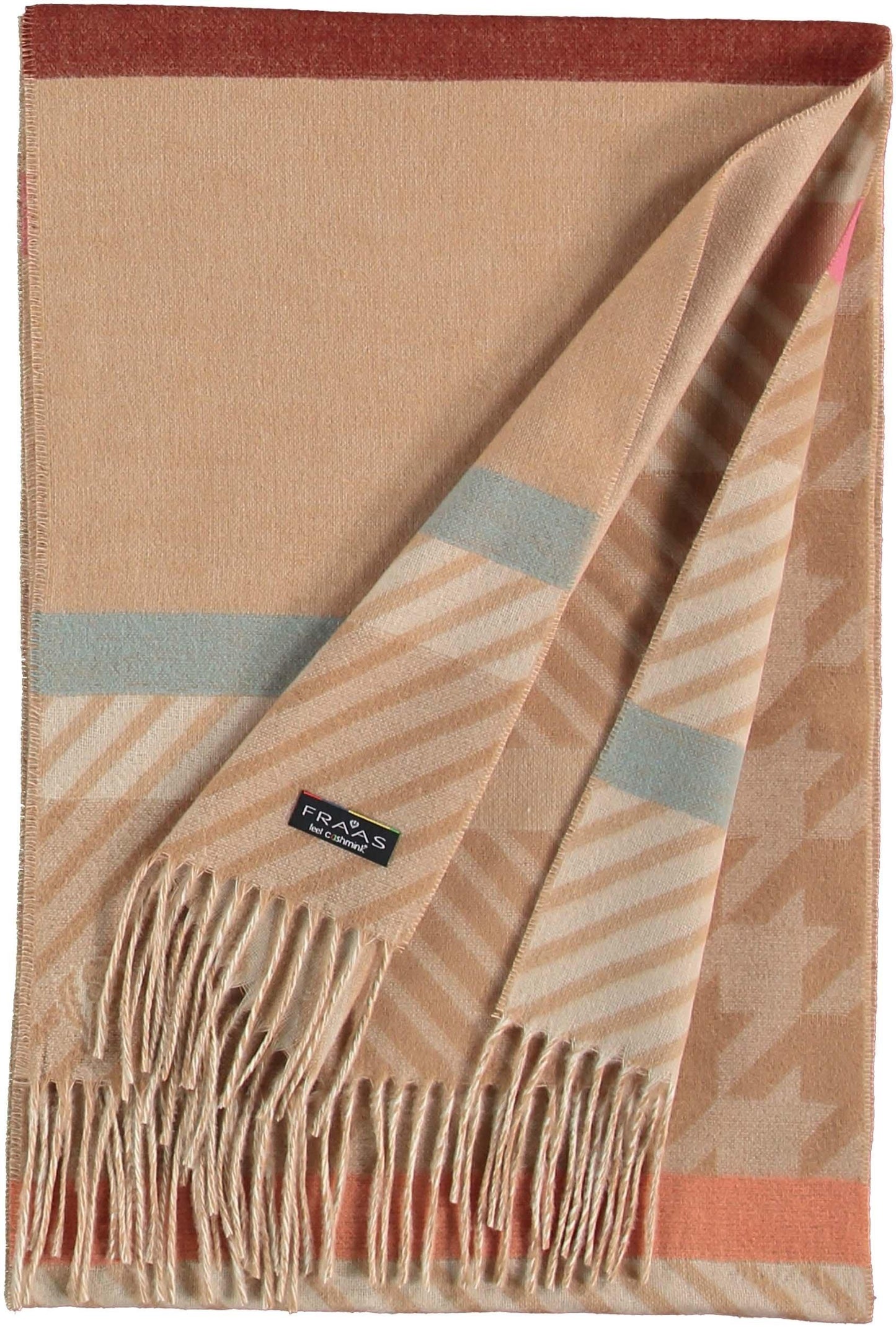 Cream Herringbone Colourblock