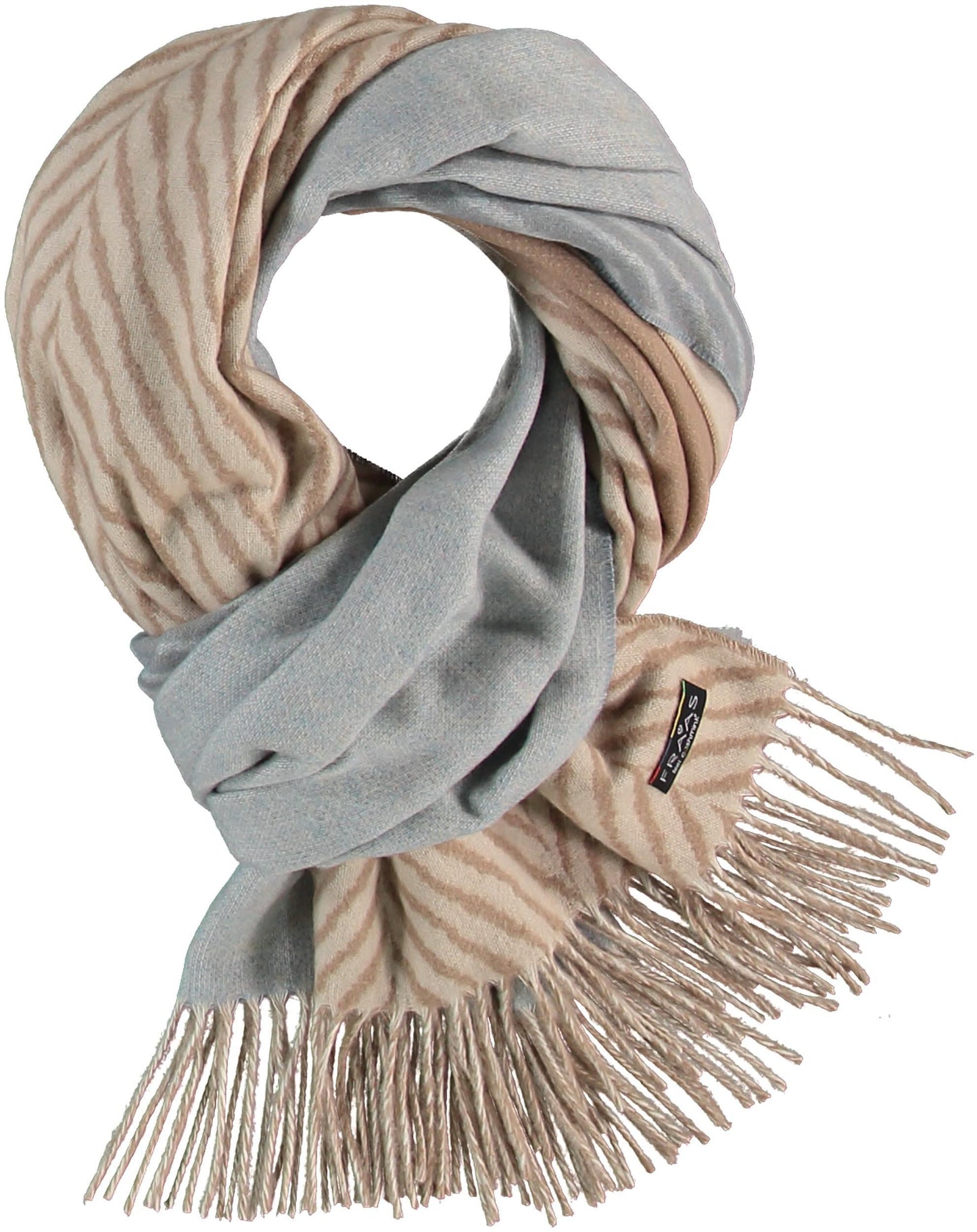 blue and cream scarf
