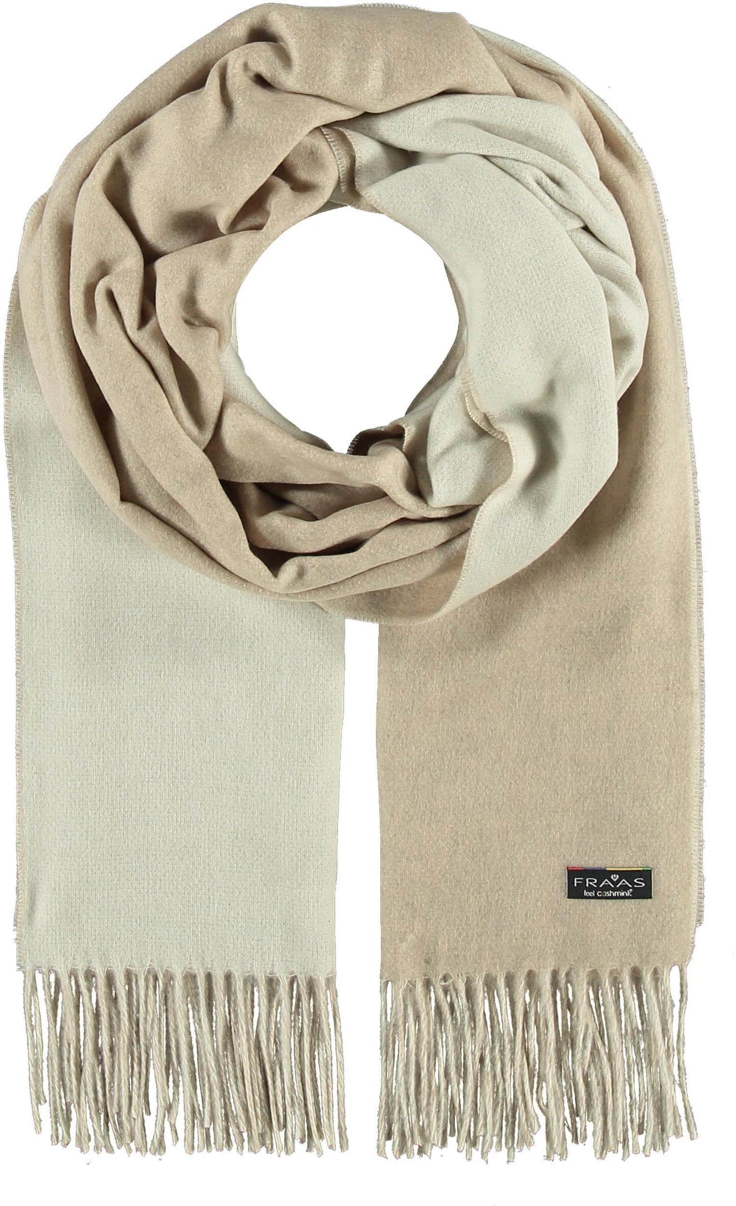 Cream - Oatmeal fringed scarf