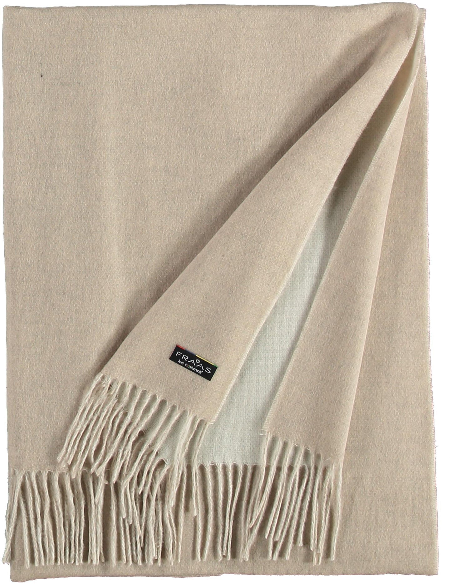 Cream - Oatmeal fringed scarf