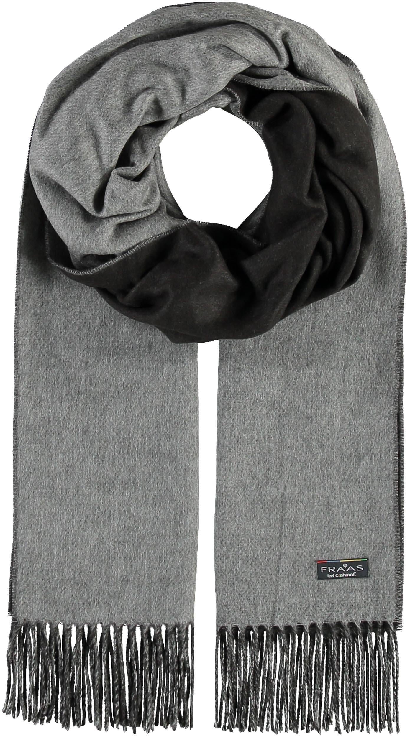 Grey - Black Fringed Scarf