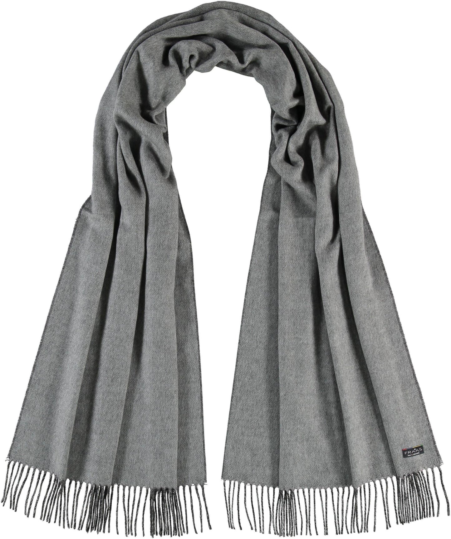 Grey - Black Fringed Scarf