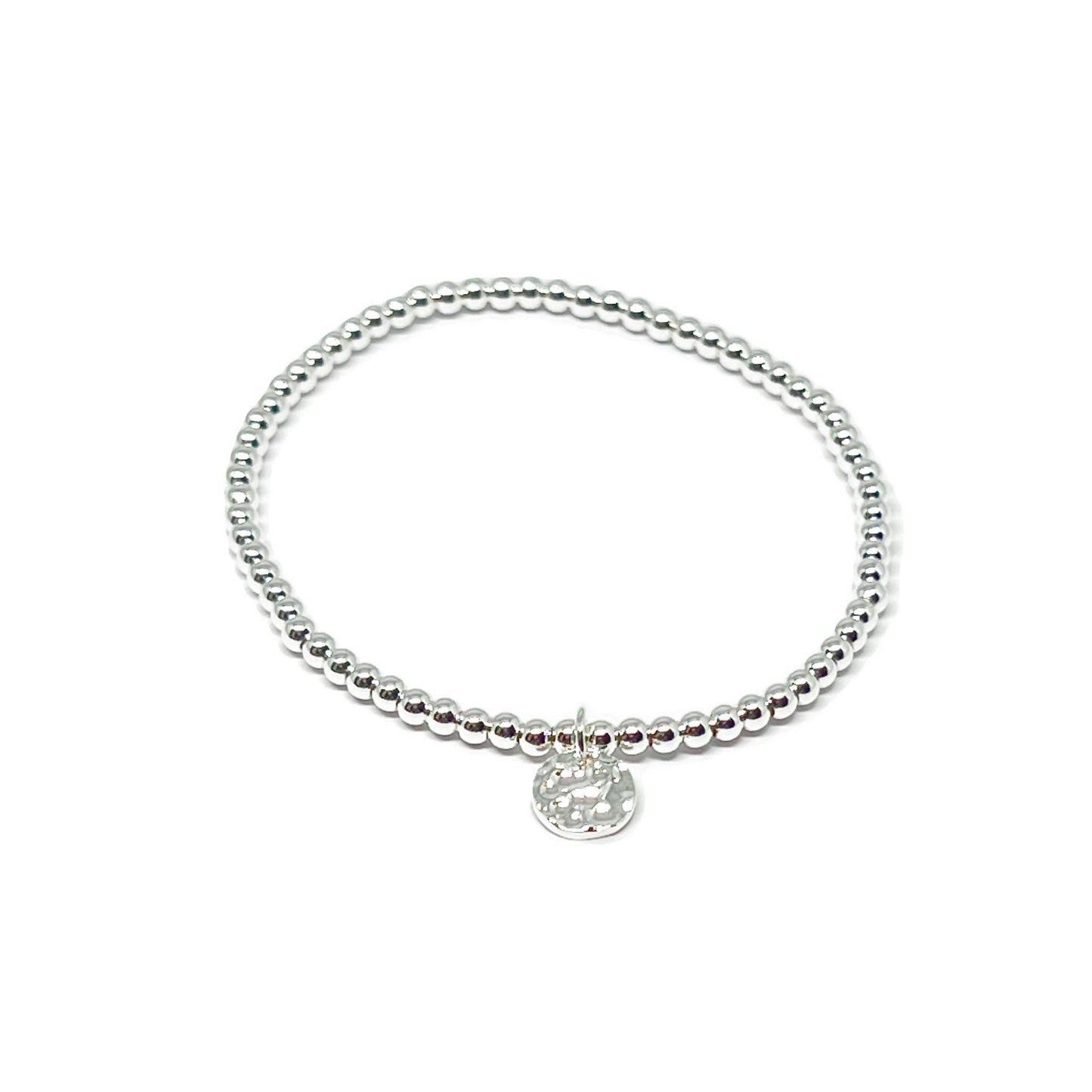 silver circle stretchy bracelet