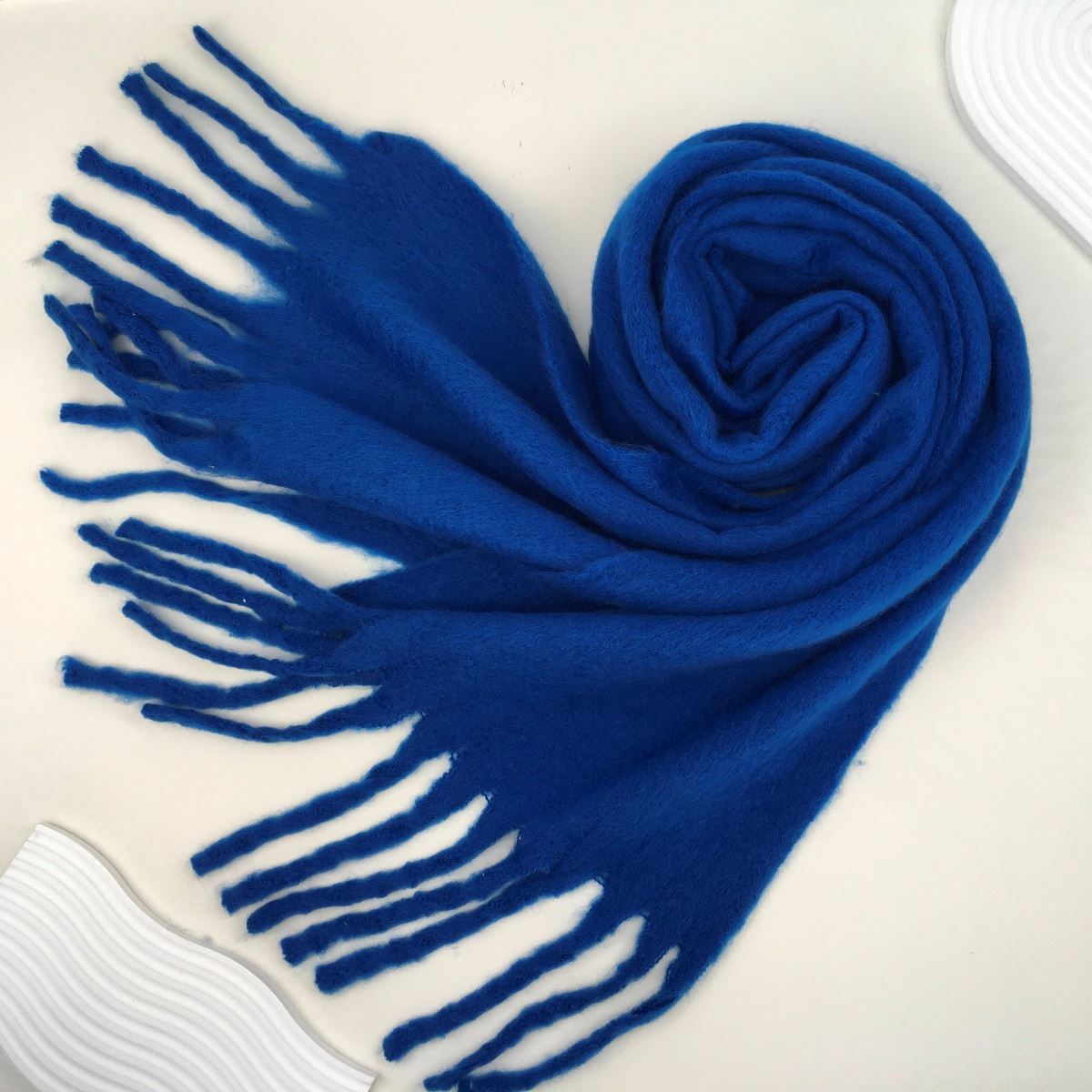 Bright Blue Blanket Scarf