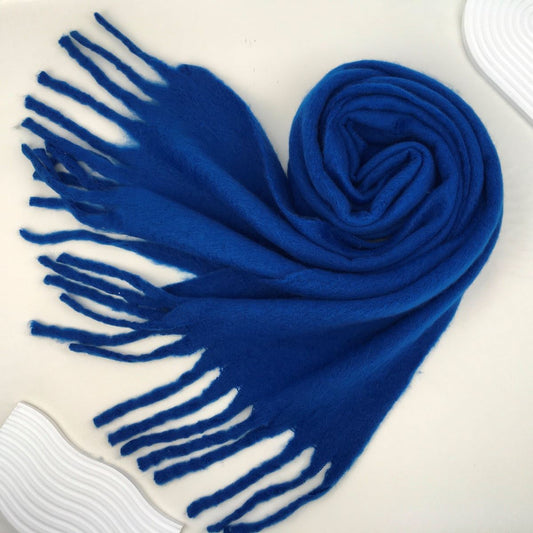 Bright Blue Blanket Scarf