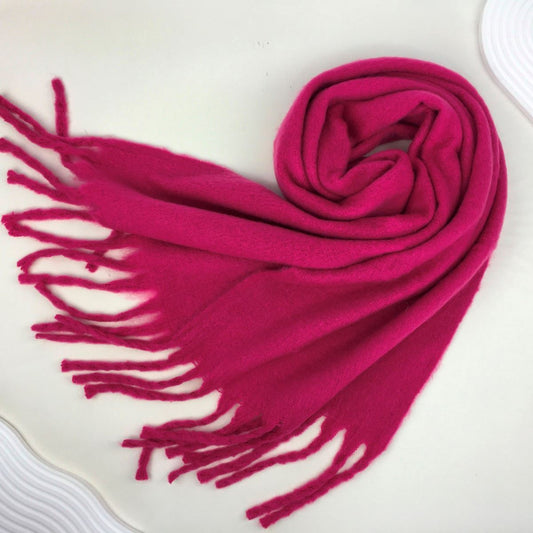 Bright Pink Blanket Scarf