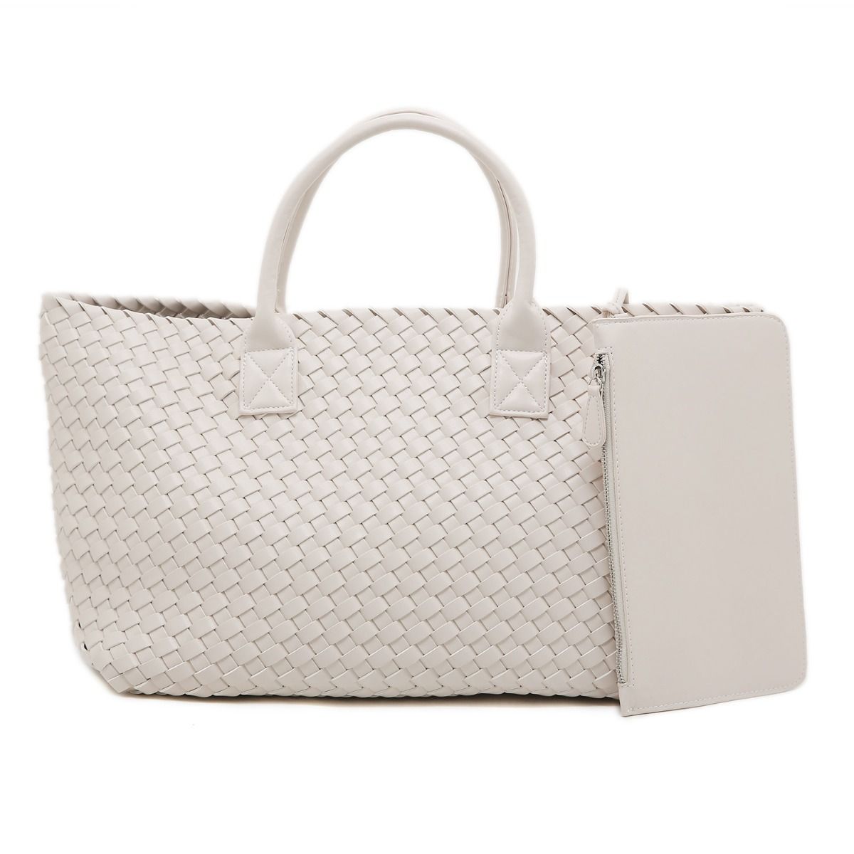 Cream Woven Tote Bag