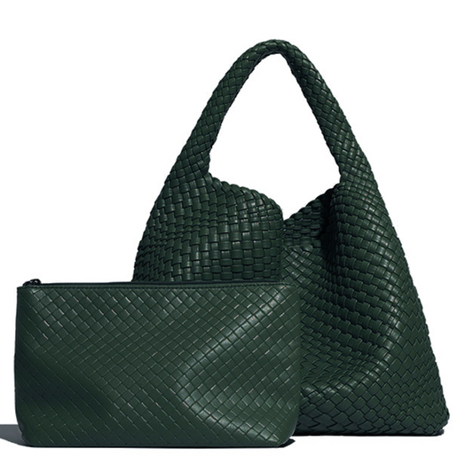 Olive Green Weave Bag