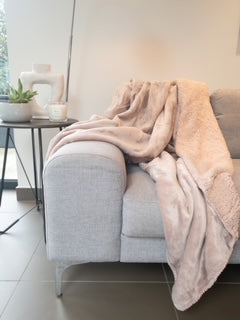 Pink cosy throw