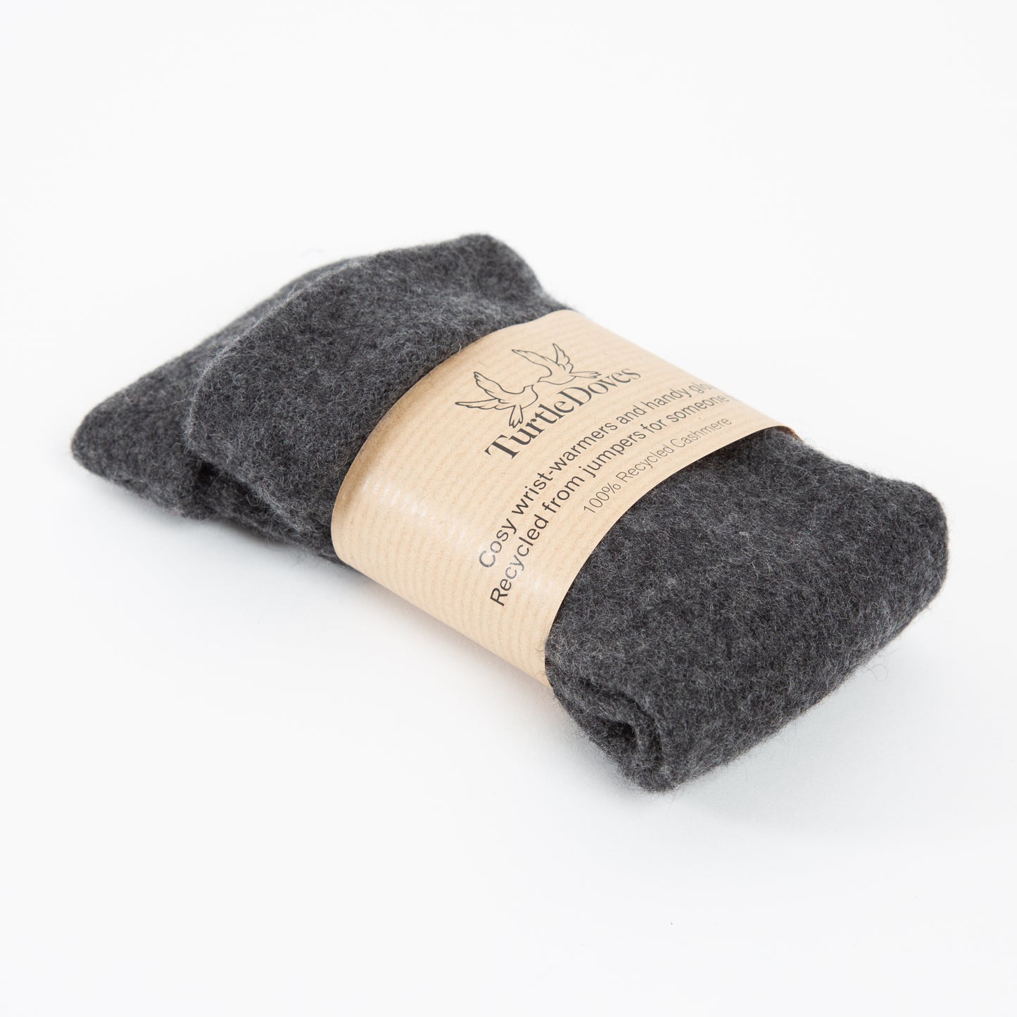 Charcoal Cashmere Fingerless Gloves