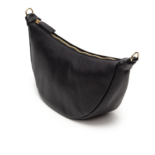 black hobo leather bag