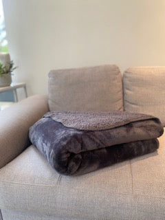 Charcoal cosy throw