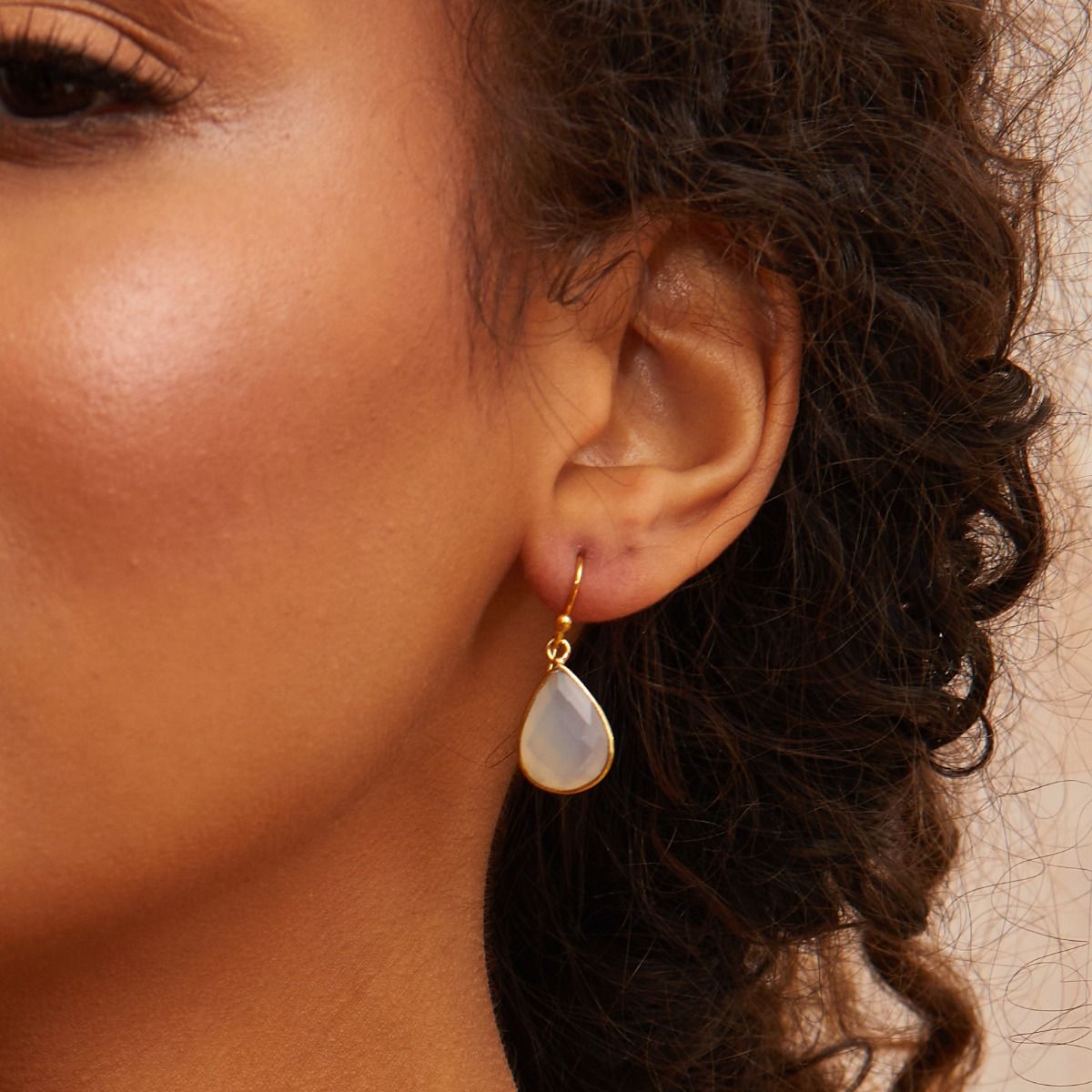 White Chalcedony earrings