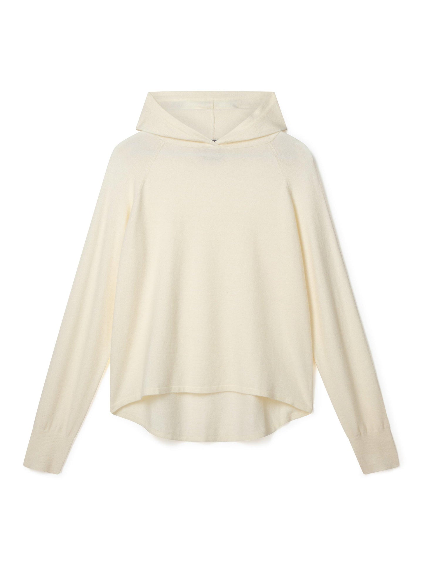 cream knitted hoodie