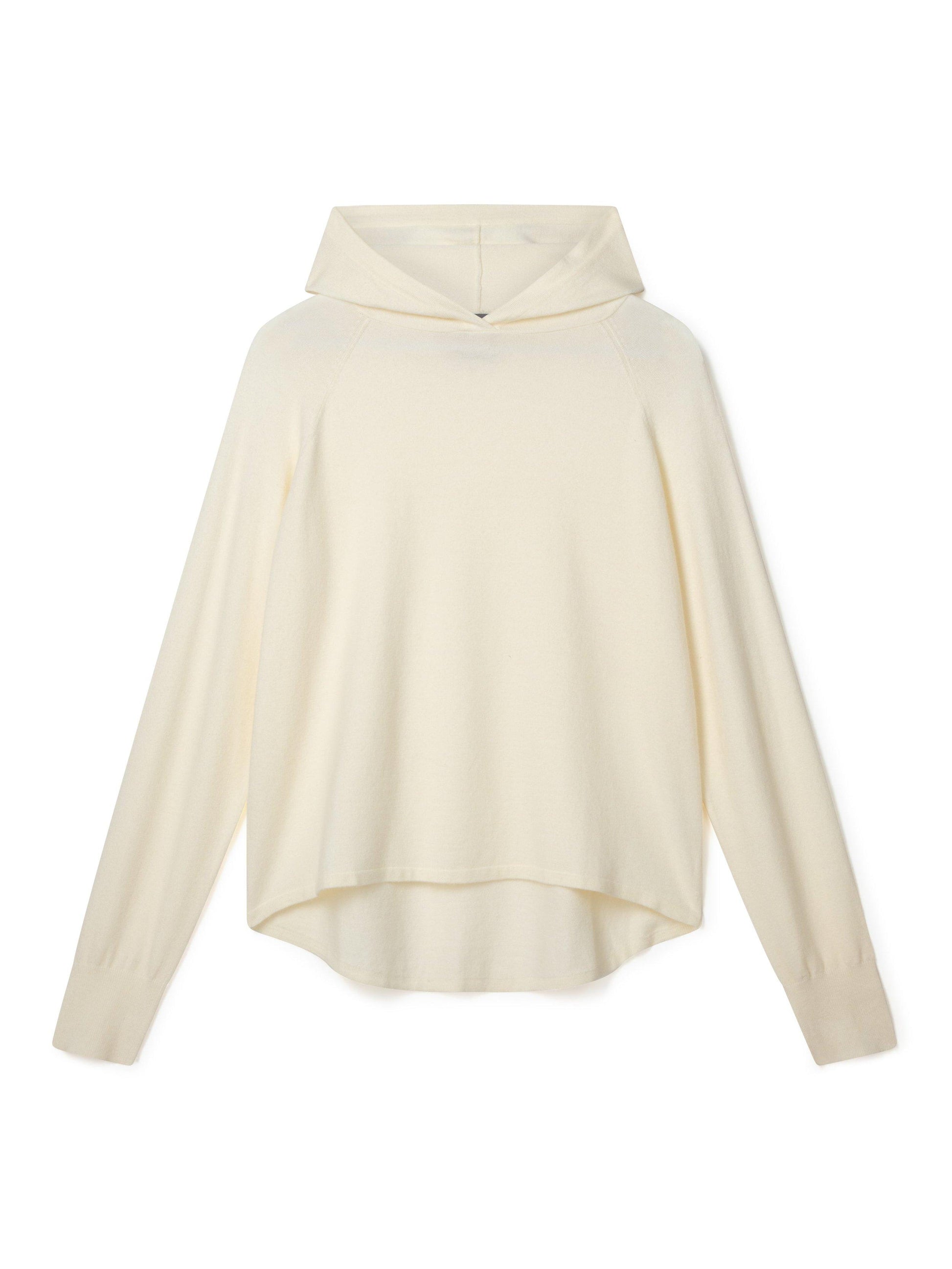 cream knitted hoodie